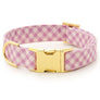 Thistle Gingham Dog Collar