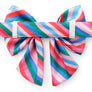 Festive Stripe Lady Dog Bow