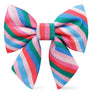 Festive Stripe Lady Dog Bow