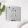 Brown Dog Sterling Silver Stud Earrings