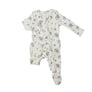 Mesa Rose Ruffle Back Zipper Footie