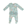 Pretty Owls Ruffle Zipper Footie