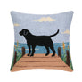 Lab On Dock Hook Pillow