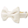 Ivory Velvet Dog Bow Tie
