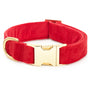 Cranberry Velvet Dog Collar