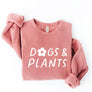 DOGS AND PLANTS Graphic Sweatshirt: MAUVE