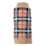 Tan Plaid Neck Sweater
