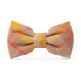 Mustard Plaid Flannel Fall Dog Bow Tie