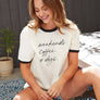 WEEKENDS COFFEE AND DOGS Ringer Graphic T-Shirt (Choice of colors)