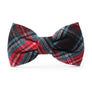 Georgia Plaid Holiday Dog Bow Tie