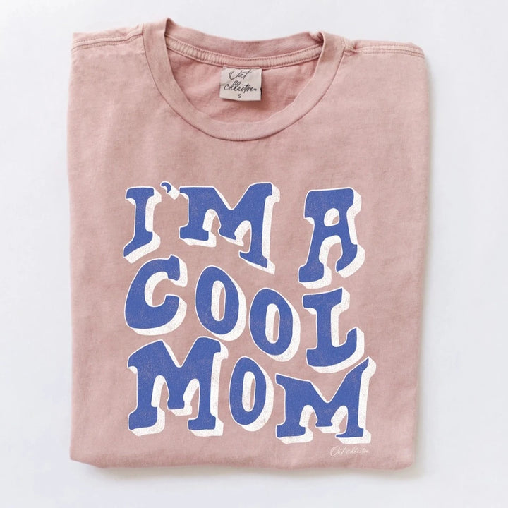 I'M A COOL MOM MINERAL GRAPHIC TOP