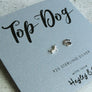 Sausage Dog and Paw Print Rose Gold or Silver Earrings