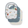 Cotton Muslin Classic Bib 3 Pack - Farmyard