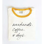 WEEKENDS COFFEE AND DOGS Ringer Graphic T-Shirt (Choice of colors)