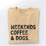 WEEKENDS COFFEE AND DOGS Mineral Graphic Top: GOLDEN