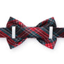 Georgia Plaid Holiday Dog Bow Tie