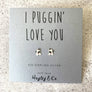 Pug Sterling Silver and Enamel Earrings