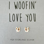 Cute Little Dog Sterling Silver Stud Earrings