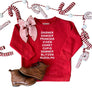 Reindeer Names | Kids Christmas Sweatshirt