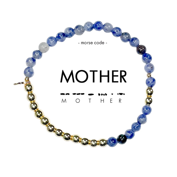 Gold Morse Code Bracelet | Mother
