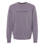 In My Dog Mom Era Embroidered Crew Sweatshirt - Pigment Plum