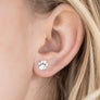 Best Dog Sitter Sterling Silver Paw Print Earrings
