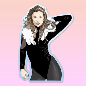Taylor and Cat Sticker