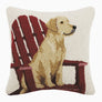 Retriever Dog with Adirondack Hook Pillow