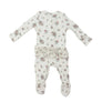 Mesa Rose Ruffle Back Zipper Footie