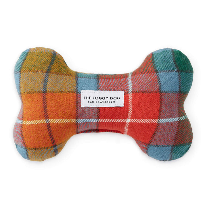 Buchanan Plaid Flannel Dog Squeaky Toy