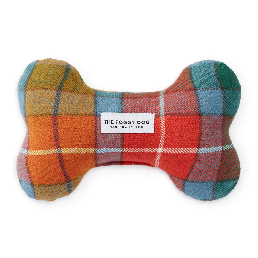 Buchanan Plaid Flannel Dog Squeaky Toy