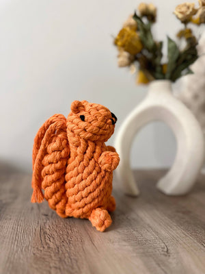 Handmade Eco-Squirrel Rope Toys