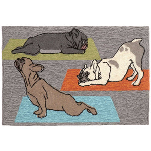 Frontporch Yoga Dogs Indoor/Outdoor Rug