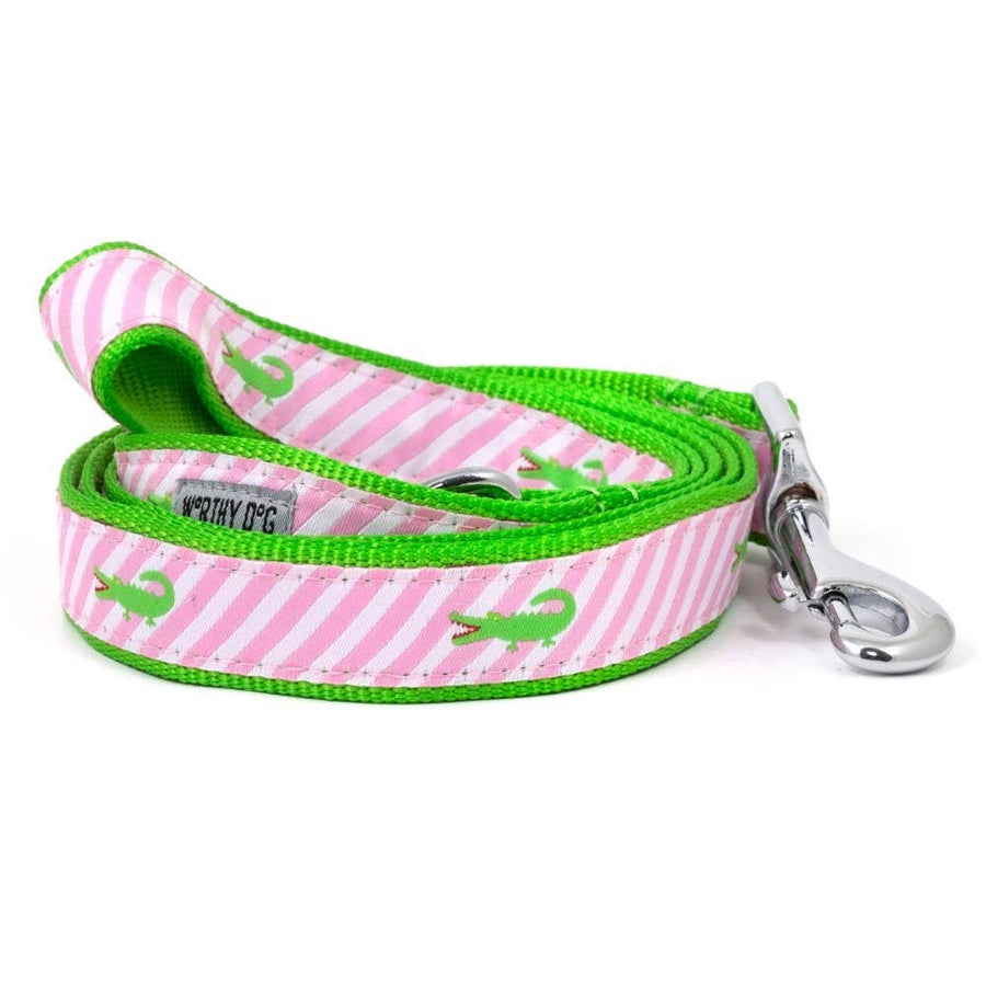 Pink Stripe Alligator Lead