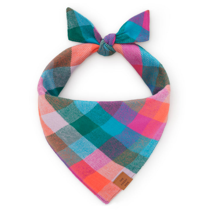 Color Pop Flannel Fall Dog Bandana