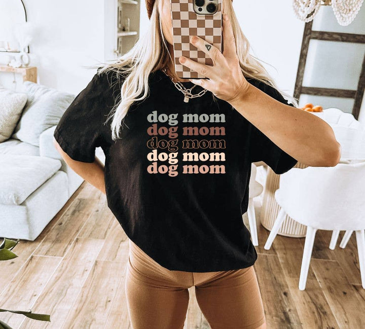 Dog  Mom T-shirt- Black