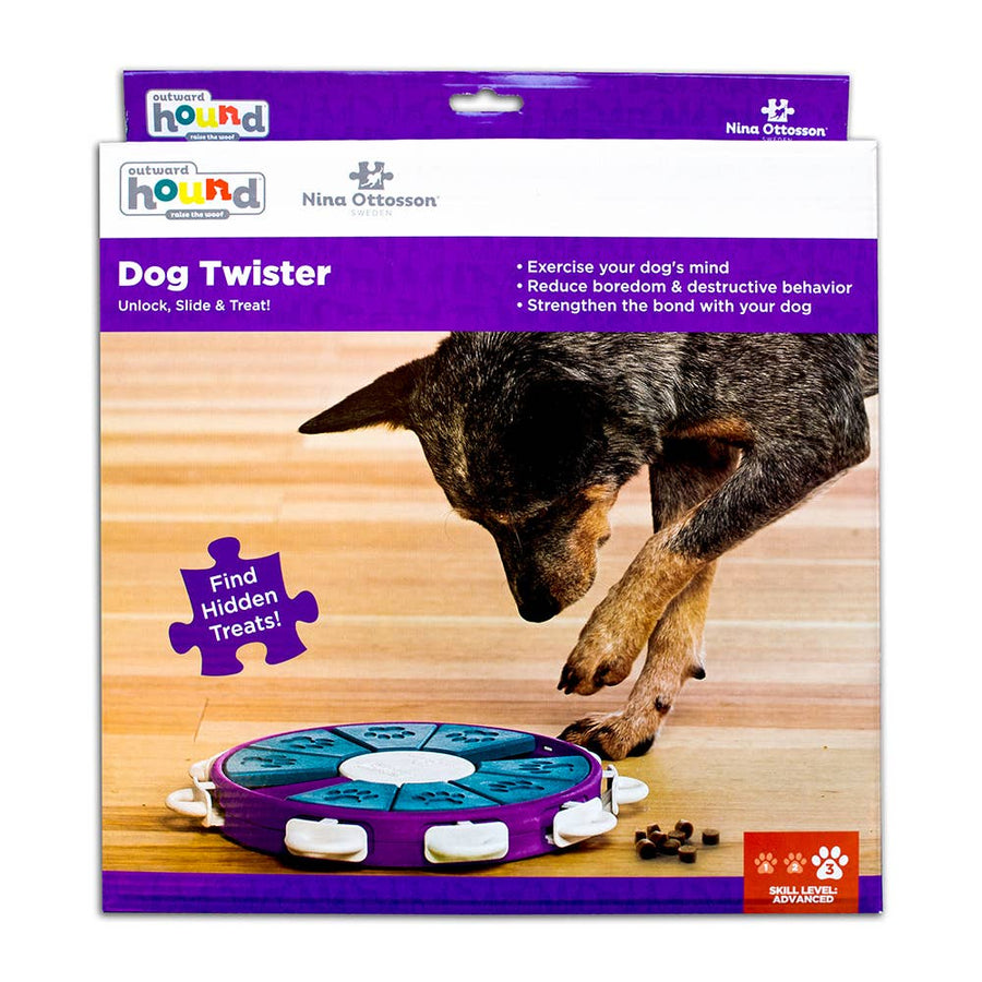 Nina Ottosson Dog Twister Interactive Dog Puzzle Toy Purple