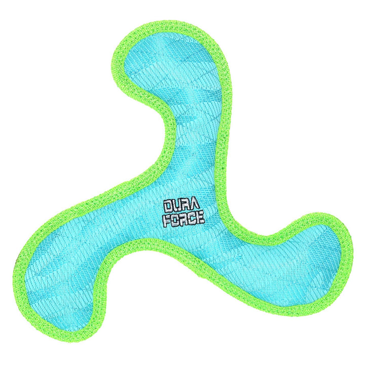 DuraForce Boomerang Tiger - Blue, Durable, Squeaky Dog Toy