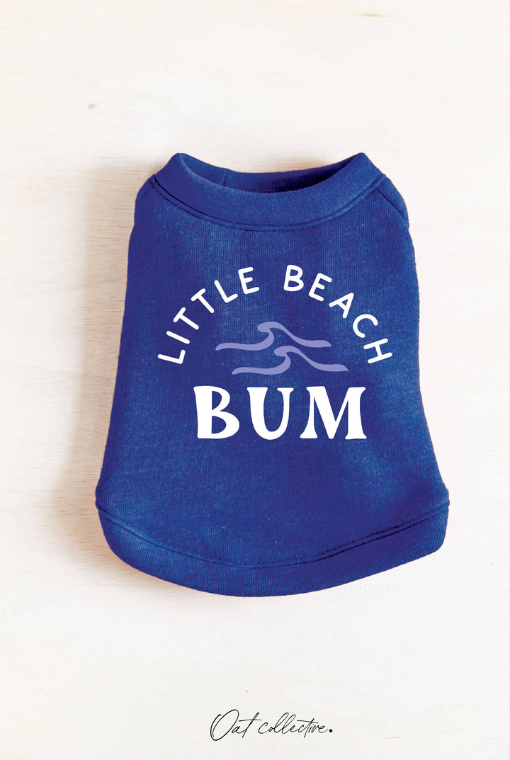 LITTLE BEACH BUM Pet Graphic Sweatshirt: HEATHER ROYAL BLUE