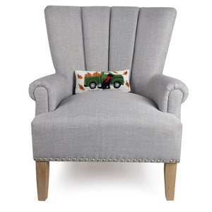 Labrador Green Truck and Pumpkins Hook Pillow
