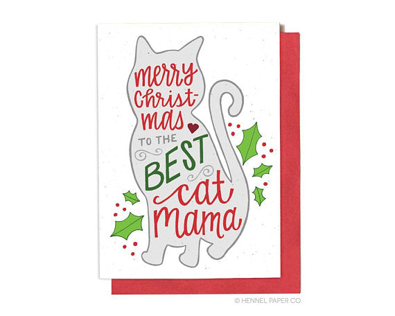 Cat Mama Holiday Card