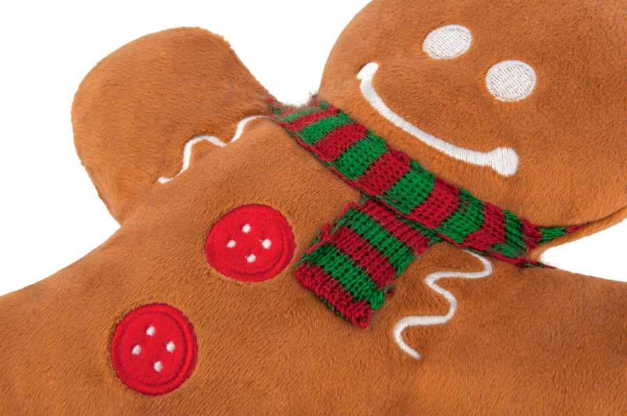 Holiday Classic Gingerbread Man - Pet Plush Toy for Dogs