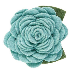 Large Pet Collar Flower - Aqua