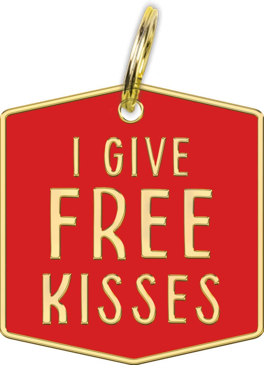 I Give Free Kisses Collar Charm