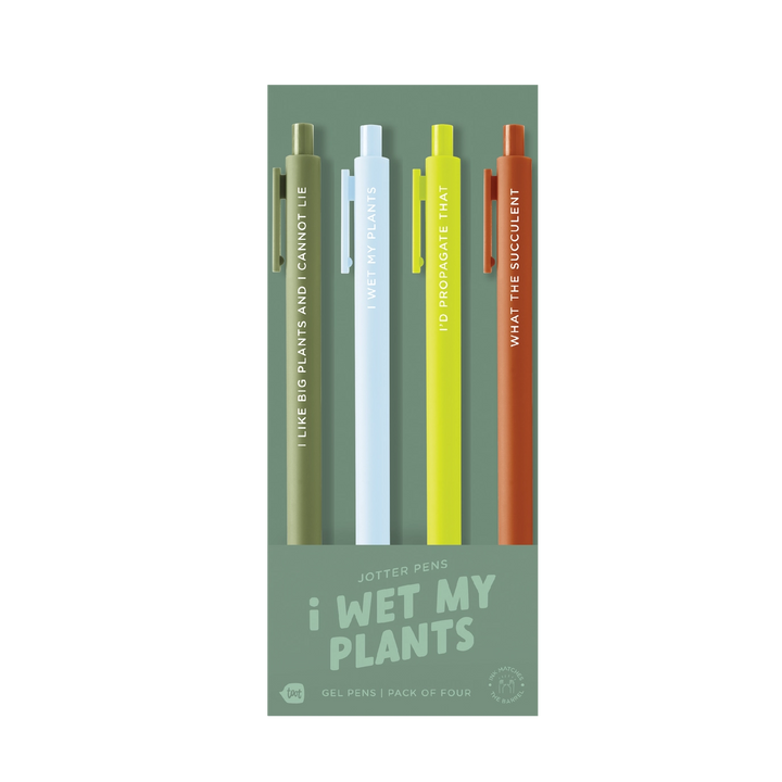 Pen Jotter Sets-I Wet My Plants 4 Pack