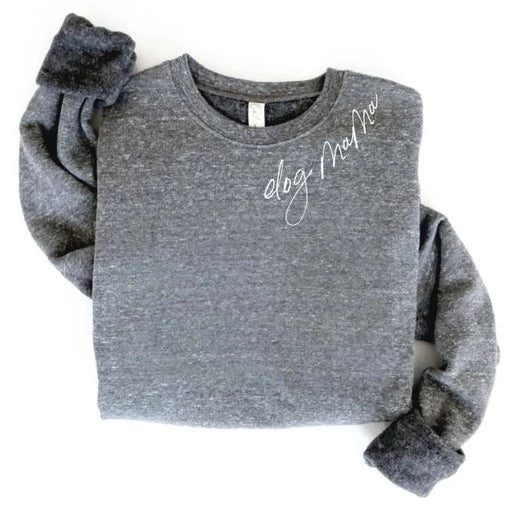 Dog Mama Script Collar Sweatshirt - Gray