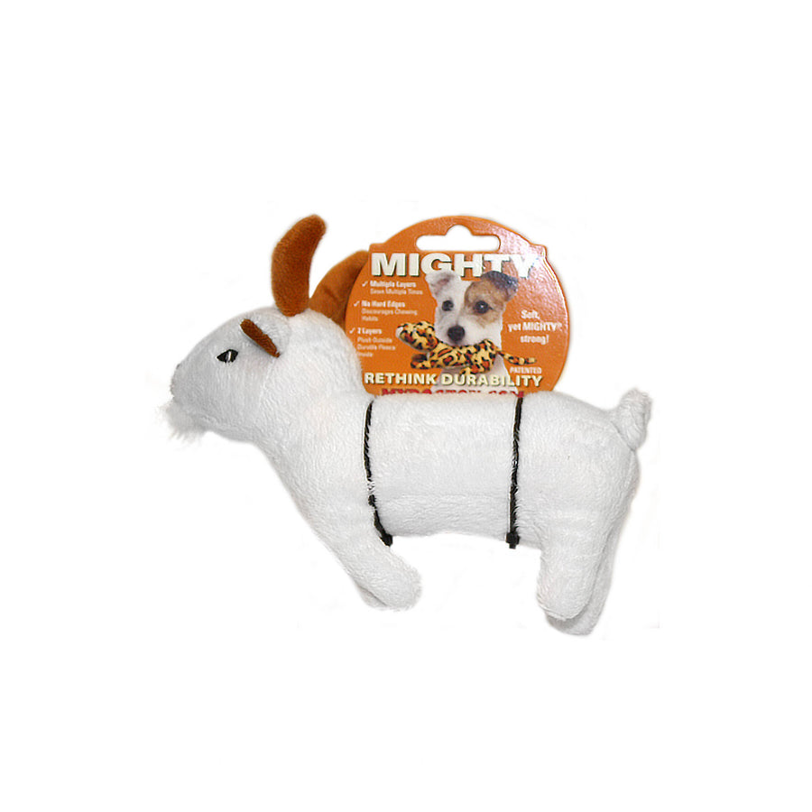 Mighty Jr Farm Goat, Plush, Squeaky Dog Toy