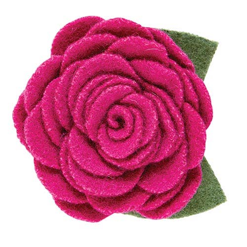 Medium Pet Collar Flower - Magenta