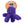 Mighty Microfiber Ball Med Octopus Purple, Squeaky Dog Toy