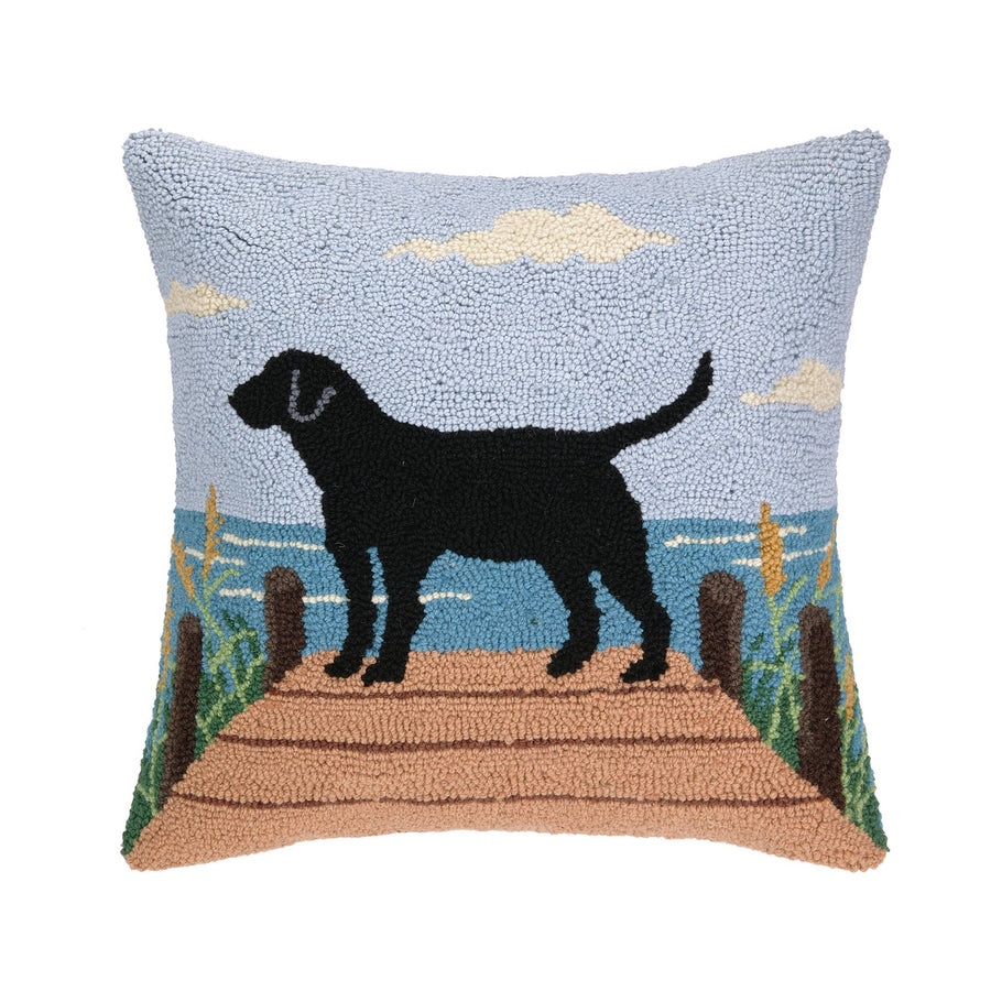 Lab On Dock Hook Pillow